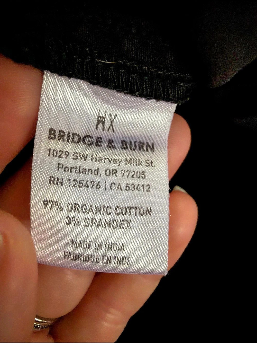 Bridge & Burn Cropped Pants in Black Waist 30 - Picture 6 of 7